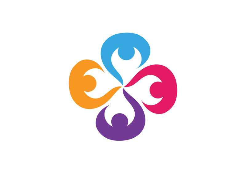 Colorful community group team People Logo Design
