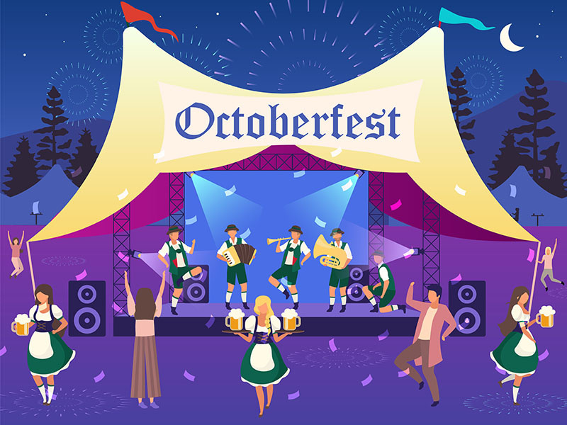 Oktoberfest flat vector illustration