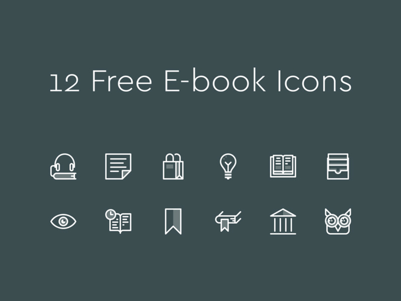 E-book Icon Set