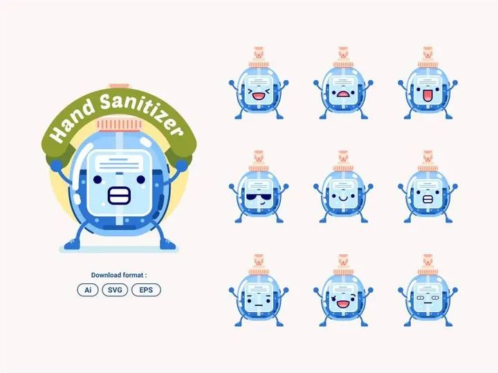 Hand Sanitizer Character