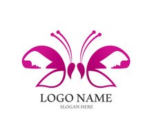 Fresh lavender flower logo vector flat design