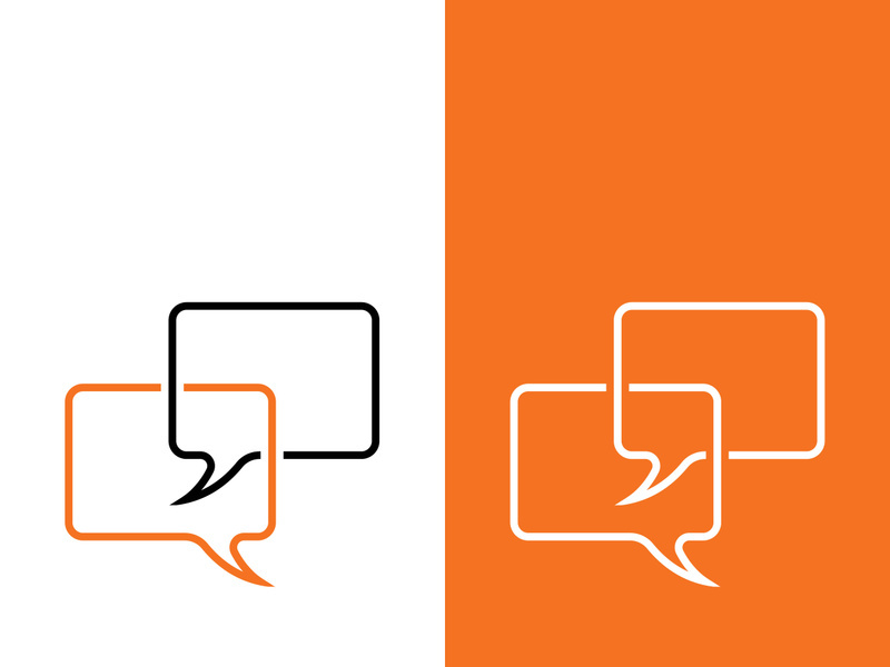 Speech bubble icon logo template vector illustration