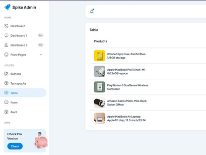 Spike Free React Tailwind Admin Template