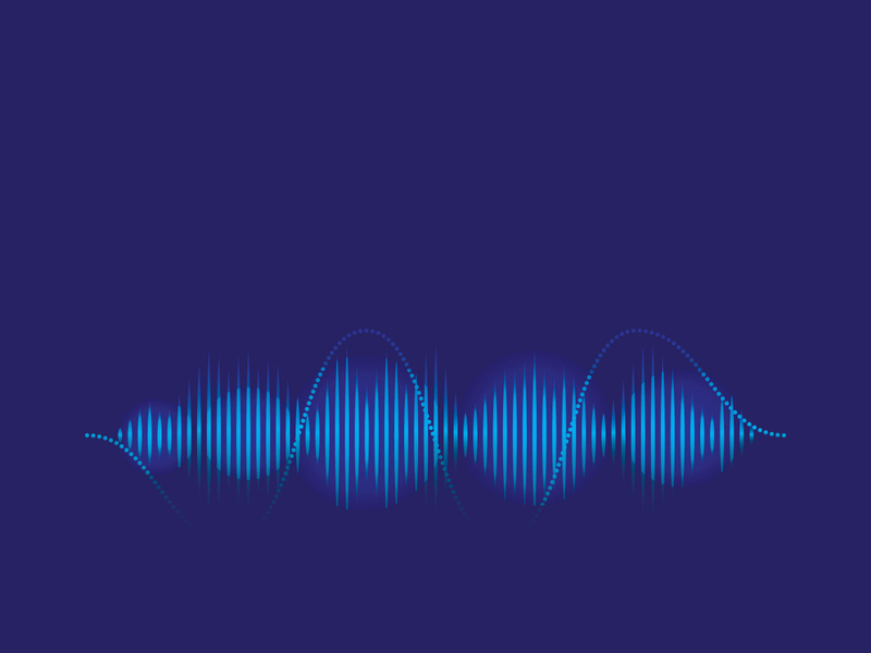 Sound waves logo background modern music vector image