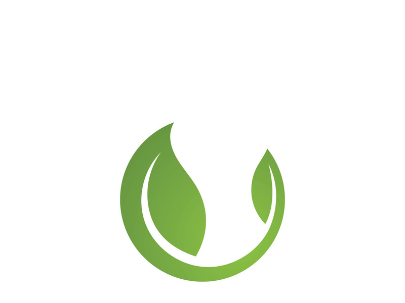 Green leaf ecology nature element vector icon