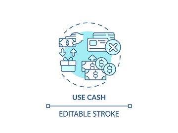 Using cash concept icon preview picture