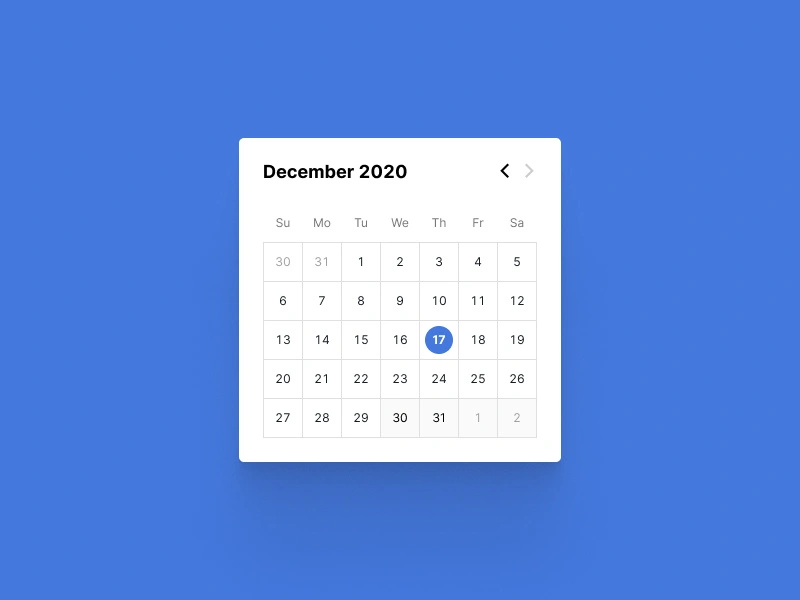 Calendar UI Kit