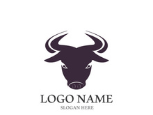 Bull head logo vector icon design illustration