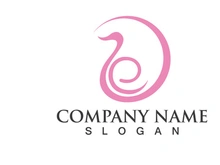 Swan Bird Love Symbol Logo Vector