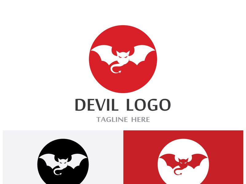 Devil logo design with a modern concept.