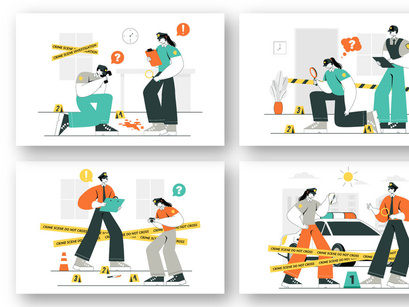 9 Crime Scene Investigation Illustration