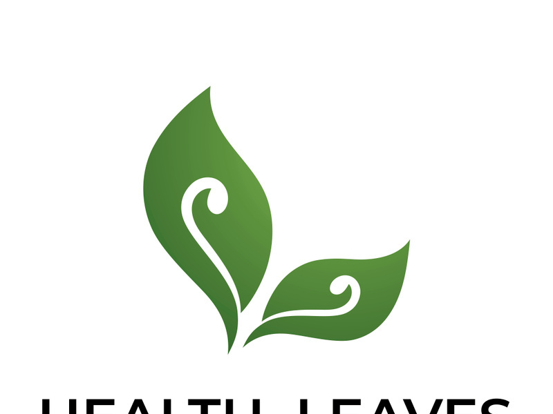 Green leaf logo design vector illustration
