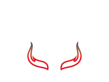 Devil horn Vector icon design illustration Template