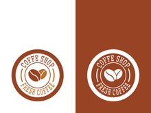 Coffee bean icon vector illustration template
