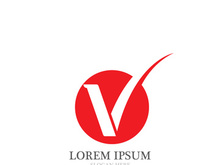 V  Logo Template vector icon illustration design