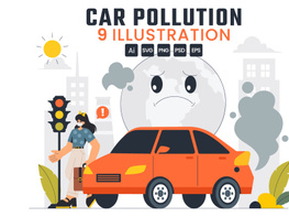 9 Car Air Pollution Illustration preview picture