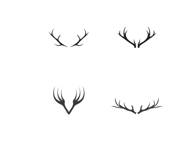 Deer head antler logo