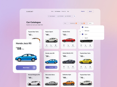 Carent - Car Rental Dashboard Saas App