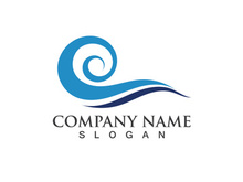Wave water beach logo