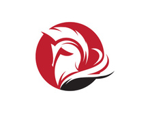 Spartan helmet icon illustration design