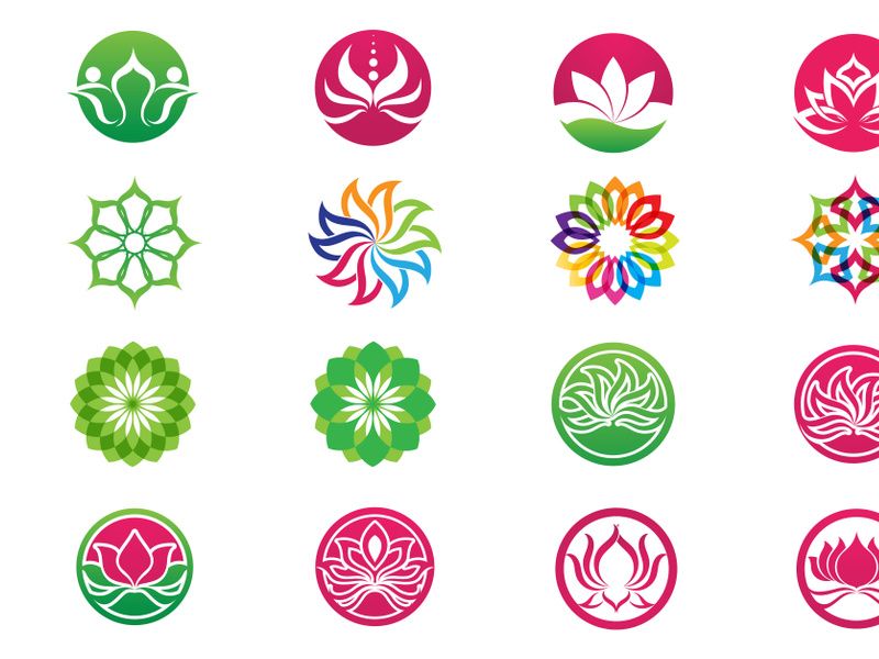 Lotus flower Nature health logo
