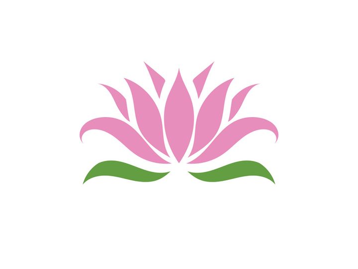 Lotus flower health meditation logo symbol