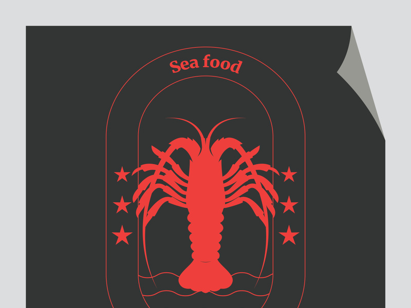 Vintage lobster logo