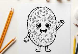 Cute brain character waving vector illustration flat design
