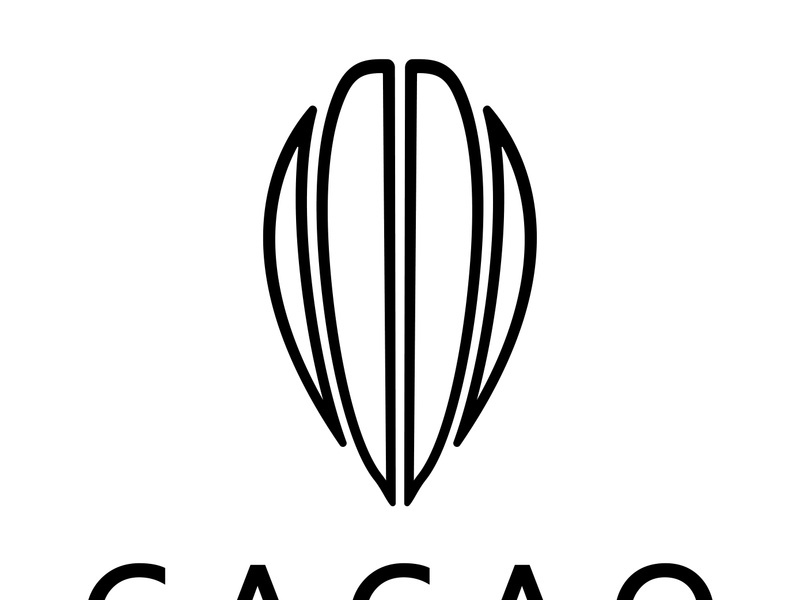 cocoa logo,cocoa bean,cocoa tree,cocoa branches and leaves,chocolate mix on white background,vintage,modern,simple,minimalist icon illustration template design vector