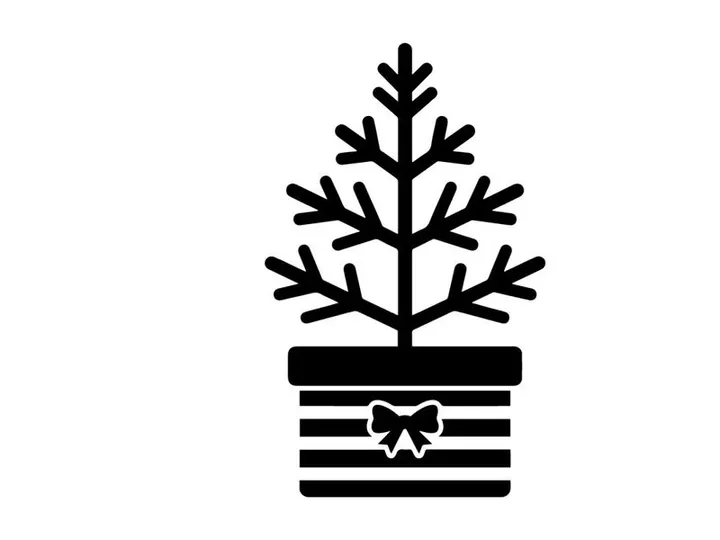 Minimalist Christmas Tree in Gift Box for Holiday Decor