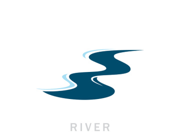 River logo vector icon illustration design preview picture