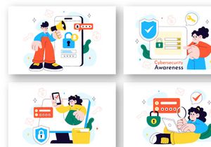 10 Cybersecurity Awareness Campaign Illustration