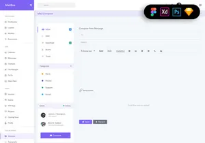 MailBox Widgets Dashboard UI Kit