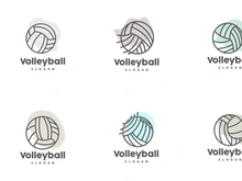 Volleyball Logo, Sport Simple Design, World Sports Tournament Vector, Illustration Symbol Icon