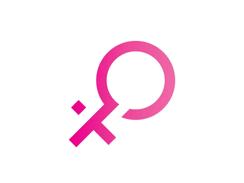 Gender symbol logo of sex and equality of males and females vector illustration