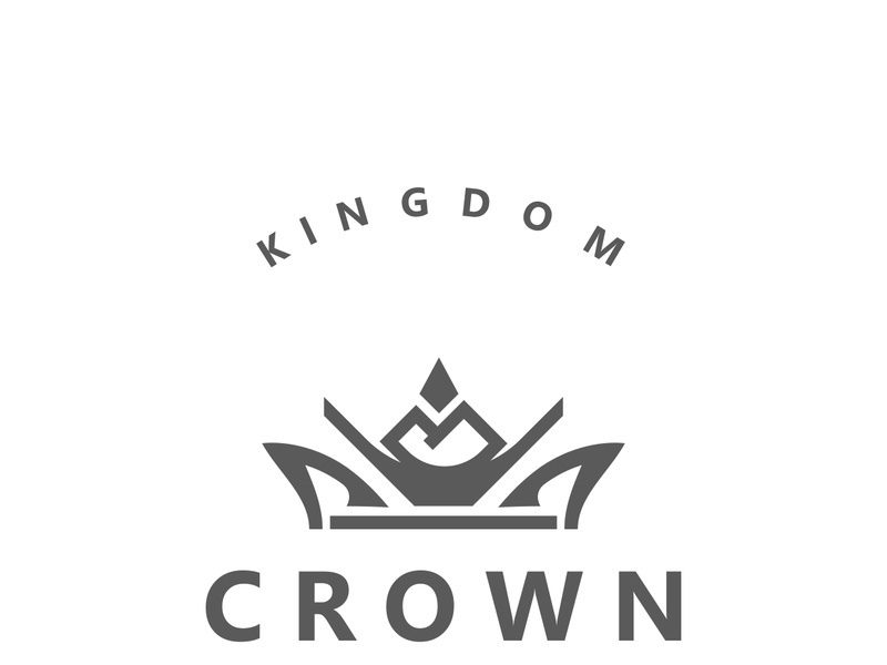 Premium style crown logo vintage abstract symbol. Royal king icon. Modern luxury brand element sign. Vector illustration