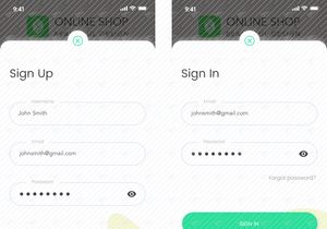 Layar Masuk dan Daftar untuk Aplikasi Seluler