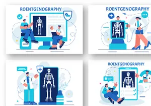 18 Roentgenography Vector Illustration