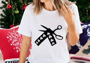 Scissors Cutting Shamrock Ribbon