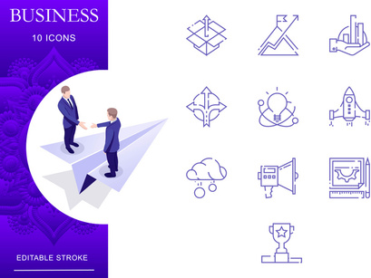 Outline : Business And Finance Icon Set