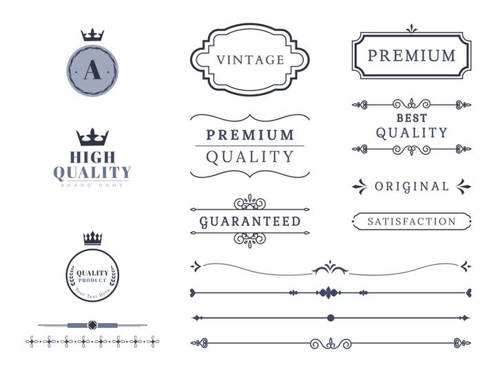 vintage decoration vector