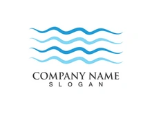 Wave water beach logo