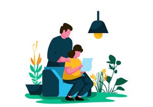 Father Day Flat Illustration Minimalist Modern