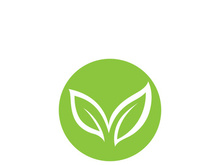 Green leaf ecology nature element vector icon