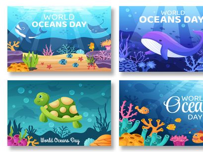 16 World Ocean Day Design Illustration