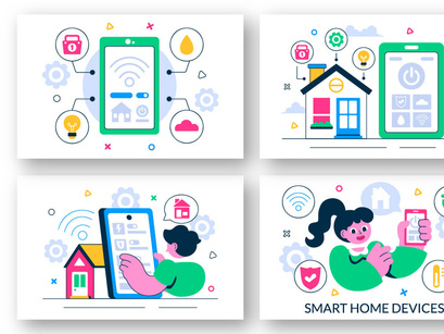 10 Smart Home Devices Illustration