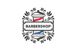 Barbershop Logo, Scissors Vector, Retro Vintage Minimalist