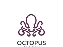 Octopus logo image design icon illustration animal vector