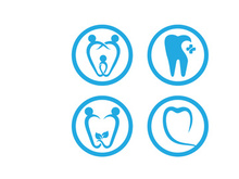 Dental care logo vector icon design