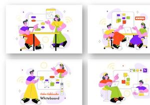 10 Online Collaboration Whiteboard Tools Illustration